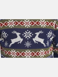 Jan Vanderstorm Strickpullover TORE Dunkelblau/Mischfarben