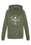 Chiemsee Kapuzensweatshirt Hoodie mit Jumper-Motiv (1) Dunkelgrün/Grün