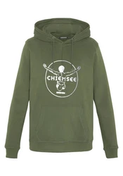 Chiemsee Kapuzensweatshirt Hoodie mit Jumper-Motiv (1) Dunkelgrün/Grün