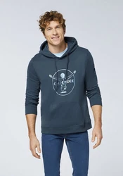 Chiemsee Kapuzensweatshirt Hoodie mit Jumper-Motiv (1) Blau/Dunkelblau/Gelb/Braun