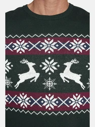 Jan Vanderstorm Strickpullover TORE Dunkelgrün/Grün/Schwarz