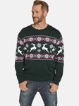 Jan Vanderstorm Strickpullover TORE Dunkelgrün/Grün/Schwarz