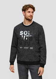 Sweatshirt Sweatshirt mit gummiertem Schriftprint