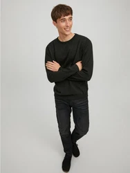 Jack & Jones Strickpullover JJEBASIC KNIT CREW NECK Dunkelgrün (5868)