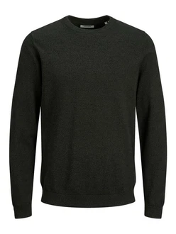 Jack & Jones Strickpullover JJEBASIC KNIT CREW NECK Dunkelgrün (5868) Jack & Jones Strickpullover JJEBASIC KNIT CREW NECK Dunkelgrün (5868)