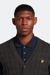 Lyle & Scott Cardigan Herren Klassisch Schwarz/Gelb/Grün/Braun