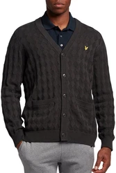 Lyle & Scott Cardigan Herren Klassisch Schwarz/Gelb/Grün/Braun