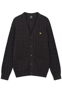 Lyle & Scott Cardigan Herren Klassisch Schwarz/Gelb/Grün/Braun