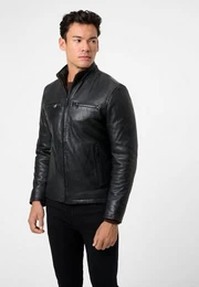 Lederjacke Jefferson Hochwertiges Lamm-Nappa-Leder
