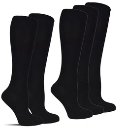 Kniestrmpfe Herren (6 Paar) Baumwolle, lange Socken, guter Halt, Uni / Karo-Muster