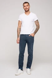CAMP DAVID Regular-fit Jeans mit hoher Leibhöhe Dunkelblau/Hellblau/Blau