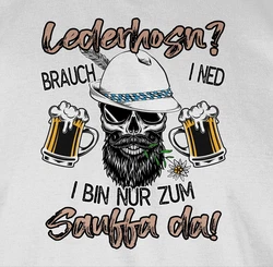 Shirtracer T-Shirt Lederhose Spruch Lausbua Bayrisch Party Тrinken Herren Lila/Dunkelgrau/Gelb/Grau/Creme