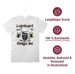 Shirtracer T-Shirt Lederhose Spruch Lausbua Bayrisch Party Тrinken Herren Lila/Dunkelgrau/Gelb/Grau/Creme