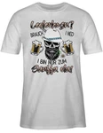 Shirtracer T-Shirt Lederhose Spruch Lausbua Bayrisch Party Тrinken Herren Lila/Dunkelgrau/Gelb/Grau/Creme