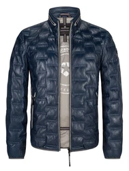 Milestone Lederjacke MS-Aversa Dunkelblau/Blau/Hellblau