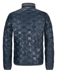 Milestone Lederjacke MS-Aversa Dunkelblau/Blau/Hellblau