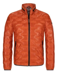 Milestone Lederjacke MS-Aversa Orange/Braun/Rot