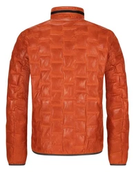 Milestone Lederjacke MS-Aversa Orange/Braun/Rot