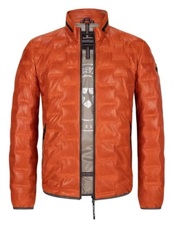Milestone Lederjacke MS-Aversa Orange/Braun/Rot