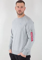 Alpha Industries Sweatshirt X-Fit Sweat Grau/Hellgrau/Rot