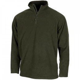 Langarmshirt Shirt, Troyer , Microfleece, langarm, oliv, 200 g/m -