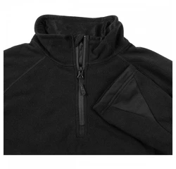 MFH Langarmshirt Troyer Microfleece schwarz