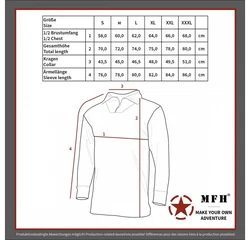 MFH Langarmshirt Troyer Microfleece schwarz