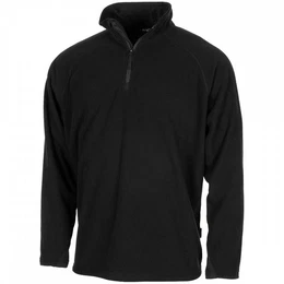 Langarmshirt Shirt, Troyer , Microfleece, langarm, schwarz, 200 g/m