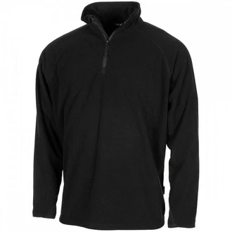 MFH Langarmshirt Troyer Microfleece schwarz