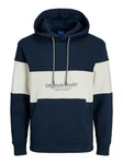 Jack & Jones Sweatshirt JORLAKEWOOD SWEAT HOOD BF LN Dunkelblau/Blau/Hellblau