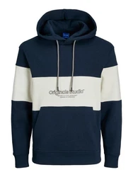 Jack & Jones Sweatshirt JORLAKEWOOD SWEAT HOOD BF LN Dunkelblau/Blau/Hellblau