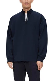 Sweatshirt mit kurzem Reiverschluss am Kragen