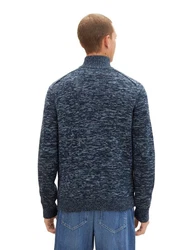 TOM TAILOR Strickpullover KNITTED TROYER Blau/Hellblau/Dunkelblau