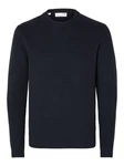 SELECTED HOMME Rundhalspullover SLHDANE Dunkelblau/Schwarz/Blau