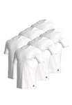 adidas Performance Poloshirt Crew Neck Shirt (6PK) Weiß/Creme/Dunkelblau