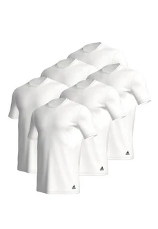 adidas Performance Poloshirt Crew Neck Shirt (6PK) Weiß/Creme/Dunkelblau