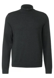 Stehkragenpullover in Melange Optik