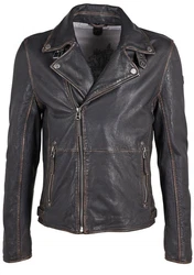 Gipsy by Mauritius Lederjacke Mavric SF NSLV Dunkelgrau/Grau/Creme/Schwarz/Dunkelblau