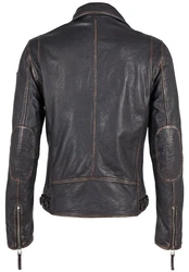 Gipsy by Mauritius Lederjacke Mavric SF NSLV Dunkelgrau/Grau/Creme/Schwarz/Dunkelblau