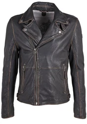 Gipsy by Mauritius Lederjacke Mavric SF NSLV Dunkelgrau/Grau/Creme/Schwarz/Dunkelblau