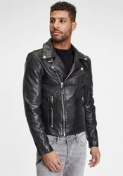 Gipsy by Mauritius Lederjacke Mavric SF NSLV Schwarz/Dunkelgrau/Grau
