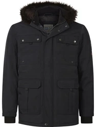 Jan Vanderstorm Outdoorjacke REIMAR mit Kapuze Schwarz/Grau/Blau/Dunkelblau
