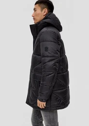 Allwetterjacke Steppjacke mit Label-Patch Label-Patch