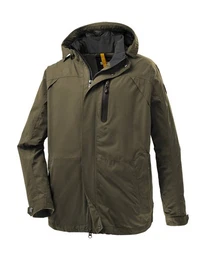Outdoorjacke STS 12 MN JCKT Stylische, wasserdichte Jacke mit abnehmbarer Kapuze und Kunstfell