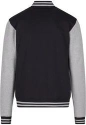 Urban Classics Herren College Sweatjacket Hellgrau/Dunkelgrau/Grau/Schwarz