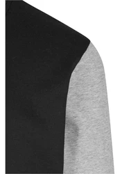 Urban Classics Herren College Sweatjacket Hellgrau/Dunkelgrau/Grau/Schwarz