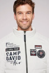 CAMP DAVID Outdoorjacke mit Windbreaker-Bündchen Weiß/Creme
