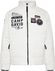 CAMP DAVID Outdoorjacke mit Windbreaker-Bündchen Weiß/Creme