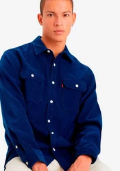 Levi's Langarmhemd JACKSON WORKER Dunkelblau/Blau