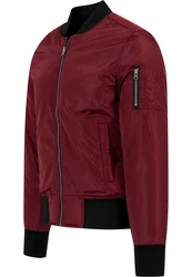 Urban Classics Herren 2-Tone Bomber Jacket Dunkelrot/Rot
